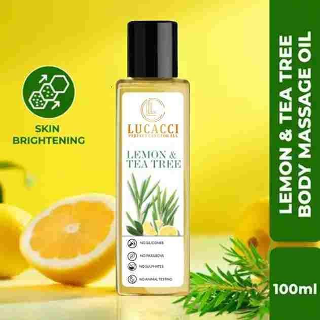 Lucacci Lemon & Tea Tree Body Massage Oil - 100ml