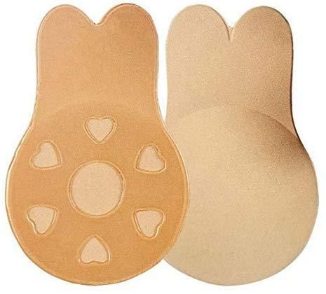 Women's Strapless Backless Bra Lightly Padded Breast Lift Push Up Stick-on Adhesive Nipple Pad